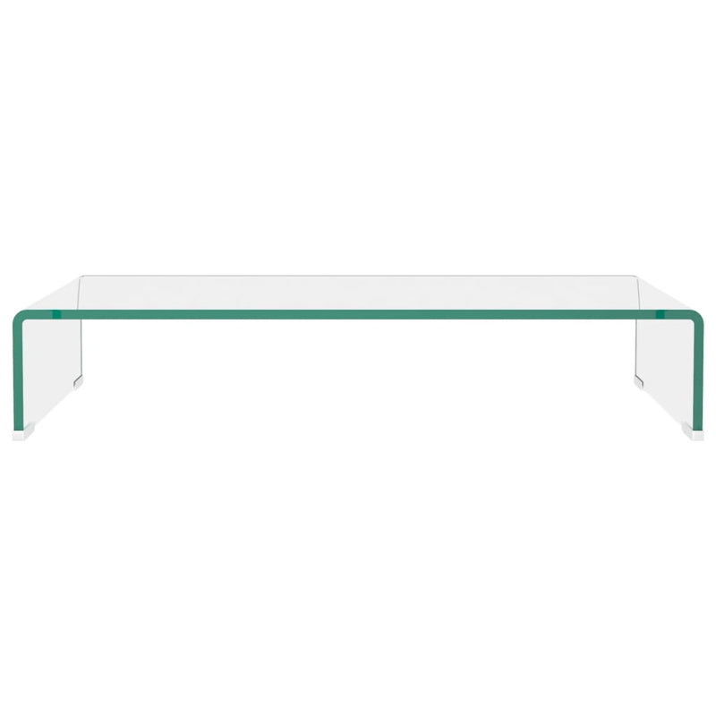TV Stand/Monitor Riser Glass Clear 70x30x13 cm - Payday Deals
