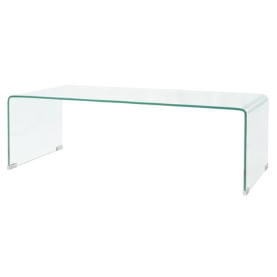 Coffee Table Tempered Glass 98x45x30 cm Clear