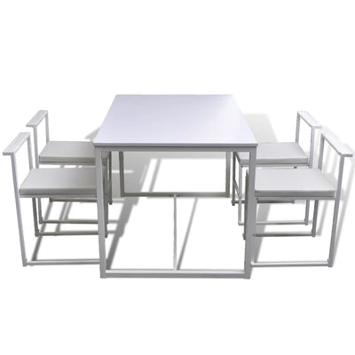 5 Piece Dining Table and Chair Set White - Payday Deals