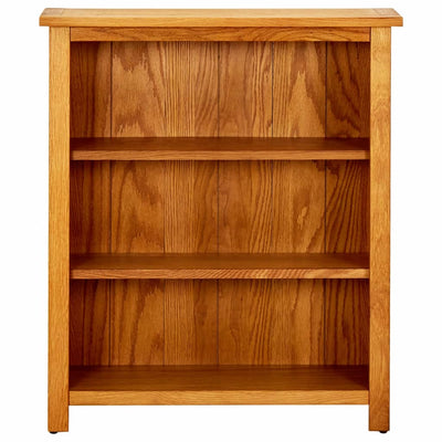 3-Tier Bookcase 70x22.5x82 cm Solid Oak Wood