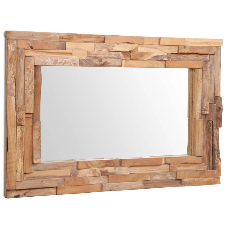 Decorative Mirror Teak 90x60 cm Rectangular - Payday Deals