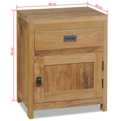 Bedside Cabinet Solid Teak 40x30x50 cm