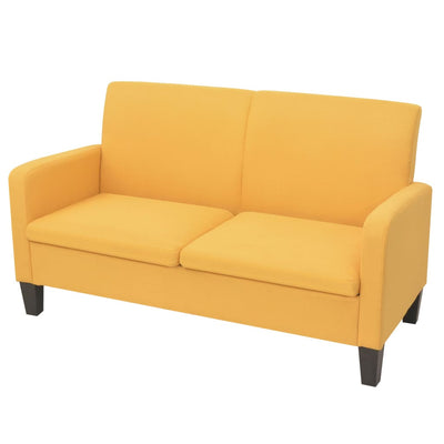 2-Seater Sofa 135x65x76 cm Yellow