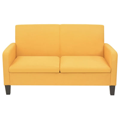 2-Seater Sofa 135x65x76 cm Yellow