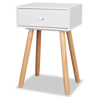 Bedside Tables 2 pcs Solid Pinewood 40x30x61 cm White - Payday Deals