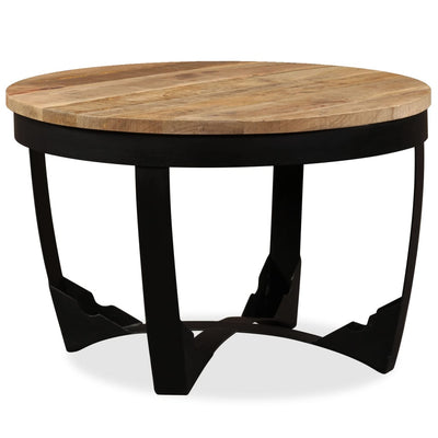 Side Table Solid Rough Mango Wood 60x40 cm - Payday Deals