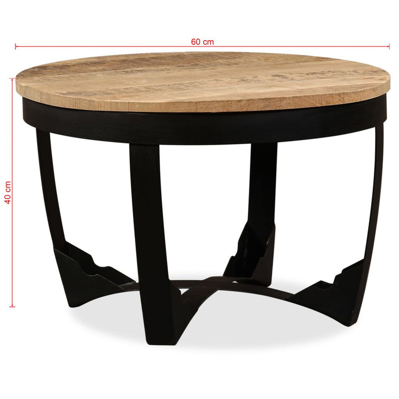 Side Table Solid Rough Mango Wood 60x40 cm - Payday Deals