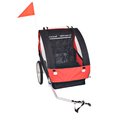 Kids' Bicycle Trailer Red and Black 30 kg