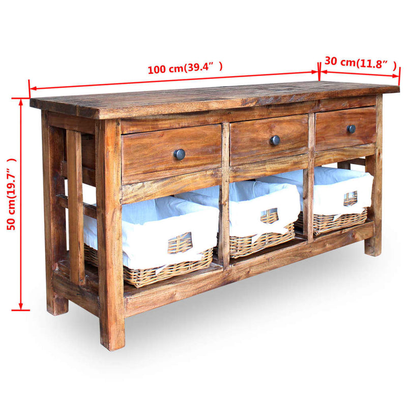 Sideboard Solid Reclaimed Wood 100x30x50 cm - Payday Deals