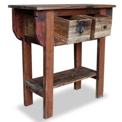 Console Table Solid Reclaimed Wood 80x35x80 cm - Payday Deals