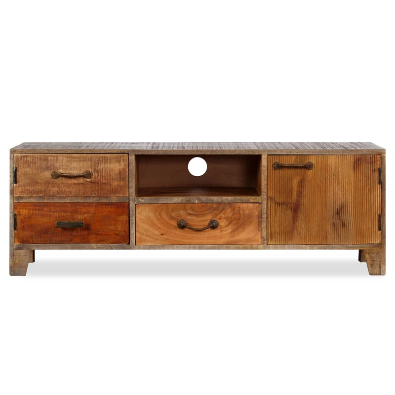 TV Cabinet Solid Wood Vintage 118x30x40 cm - Payday Deals