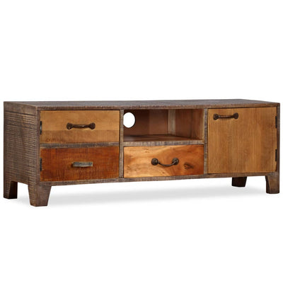 TV Cabinet Solid Wood Vintage 118x30x40 cm - Payday Deals