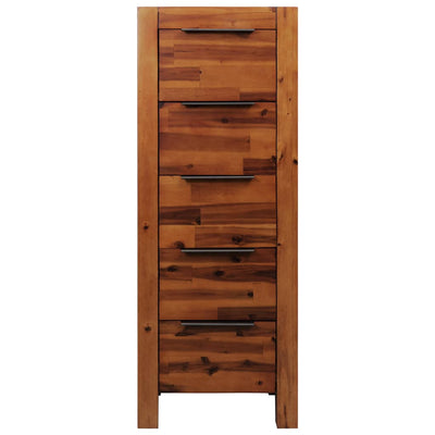 Chest of Drawers Solid Acacia Wood 45x32x115 cm