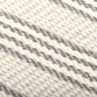 Throw Cotton Stripes 220x250 cm Grey and White