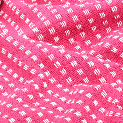 Throw Cotton Squares 125x150 cm Pink