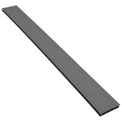 WPC Decking Boards with Accessories 25 m² 4 m Grey