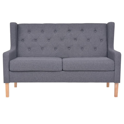 2-Seater Sofa Fabric Grey