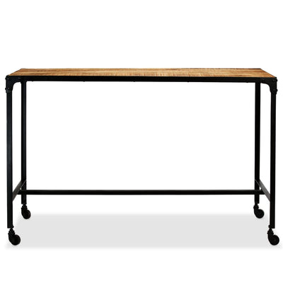 Dining Table Solid Mango Wood and Steel 120x60x76 cm