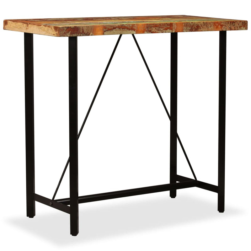 Bar Table 120x60x107 cm Solid Reclaimed Wood