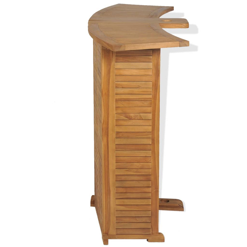Folding Bar Table 155x53x105 cm Solid Teak Wood