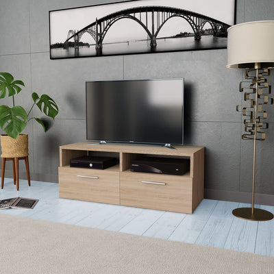 TV Cabinet Engineered Wood 95x35x36 cm Oak