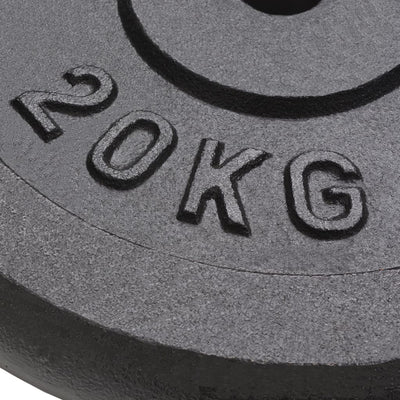 Weight Plates 2 pcs 2x20 kg Cast Iron