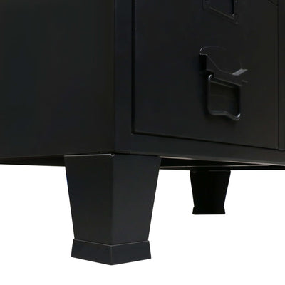 Wardrobe Metal Industrial Style 67x35x107 cm Black