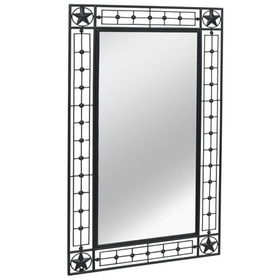Wall Mirror Rectangular 60x110 cm Black