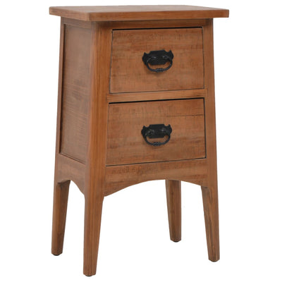 Bedside Cabinet Solid Fir Wood 40x29x68 cm Brown