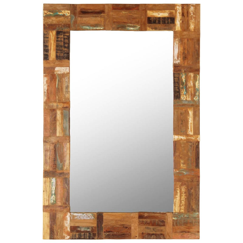 Wall Mirror Solid Reclaimed Wood 60x90 cm