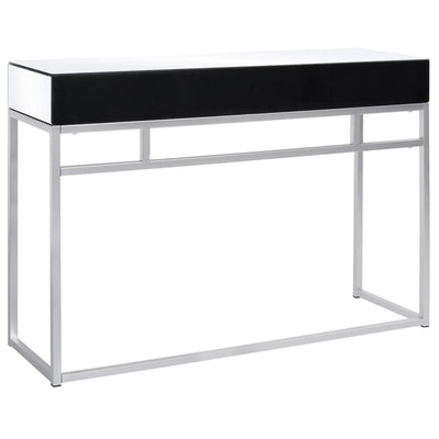 Mirrored Console Table Steel and Glass 107x33x77 cm