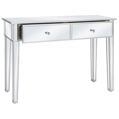 Mirrored Console Table MDF and Glass 106.5x38x76.5 cm