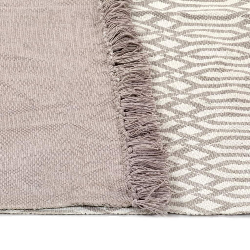 Kilim Rug Cotton 160x230 cm with Pattern Taupe