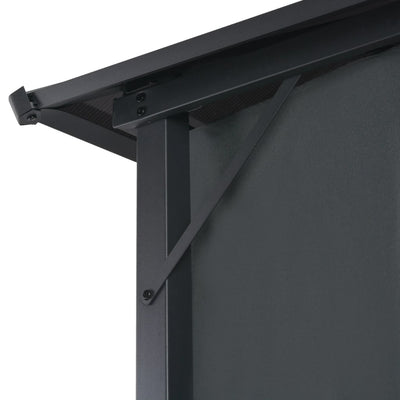 Gazebo with Curtain Aluminium 3x3 m Black