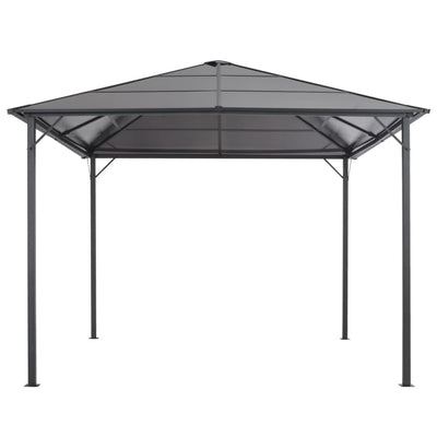 Gazebo with Roof Aluminium 3x3 m Black