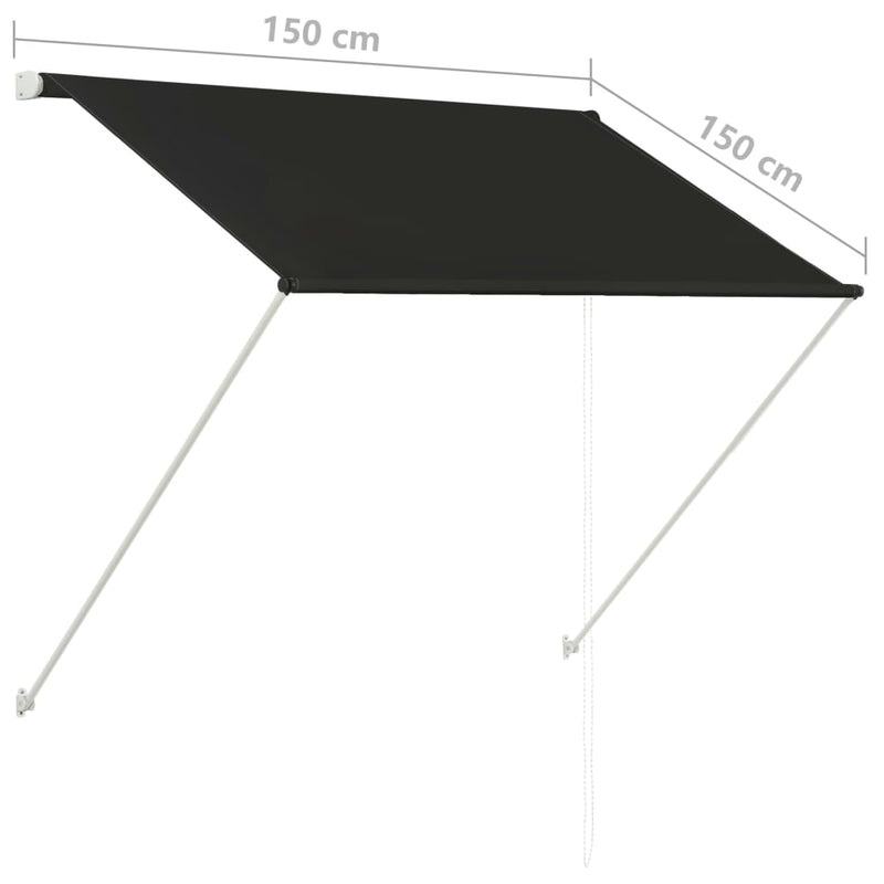 Retractable Awning 150x150 cm Anthracite
