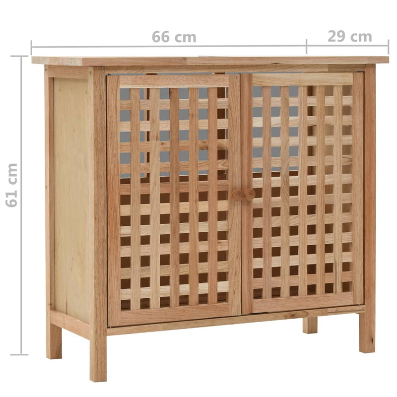 Sink Cabinet Solid Walnut Wood 66x29x61 cm