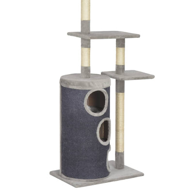 Cat Tree with Sisal Scratching Posts Grey 260 cm