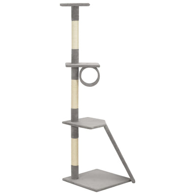 Cat Tree with Sisal Scratching Posts Grey 160 cm