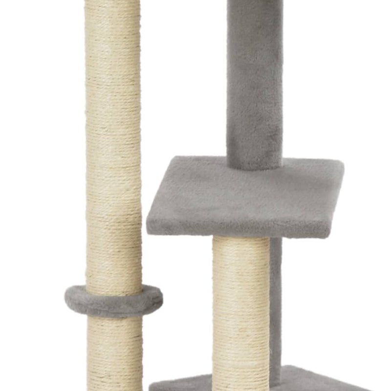 Cat Tree with Sisal Scratching Post Grey 125 cm - Payday Deals