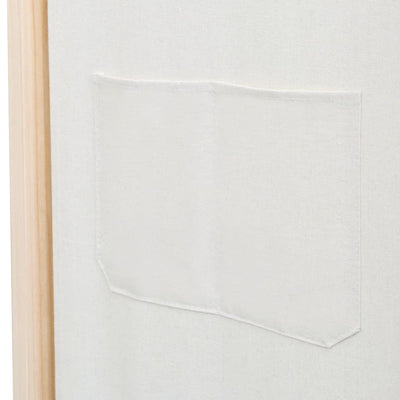 4-Panel Room Divider Cream 160x170x4 cm Fabric
