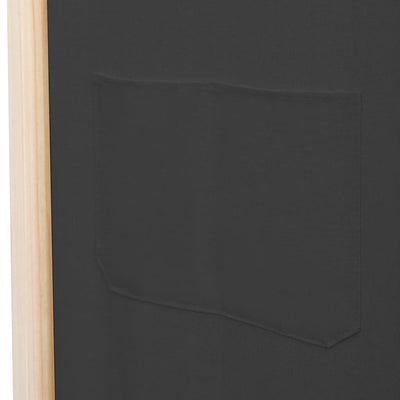 3-Panel Room Divider Grey 120x170x4 cm Fabric