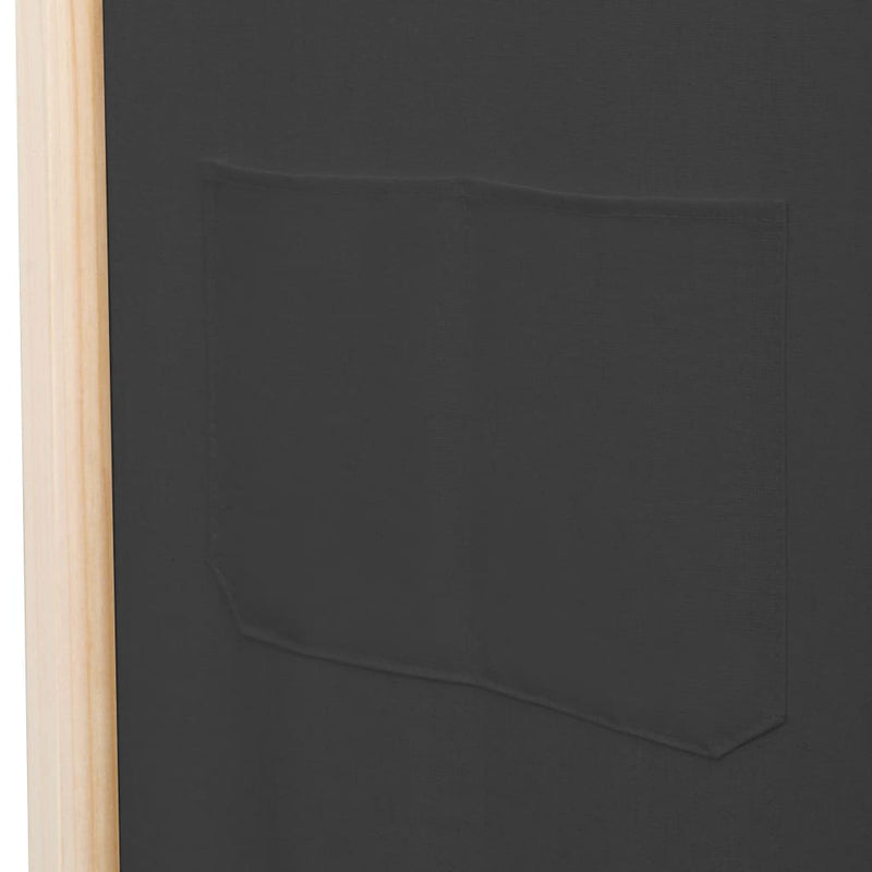 3-Panel Room Divider Grey 120x170x4 cm Fabric