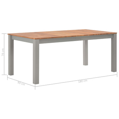 Dining Table 180x90x74 cm Solid Oak Wood