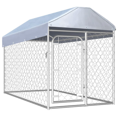 Outdoor Dog Kennel with Roof 200x100x125 cm - Payday Deals