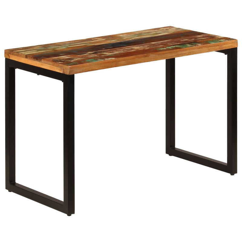 Dining Table 115x55x76 cm Solid Reclaimed Wood and Steel