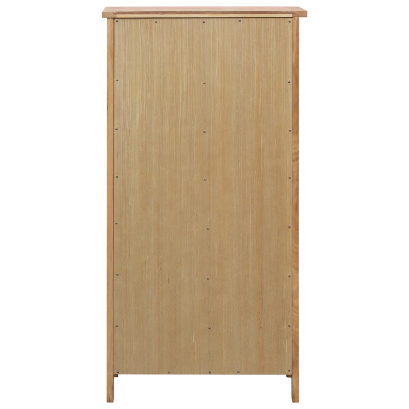 Shoe Cabinet 76x37x105 cm Solid Oak Wood