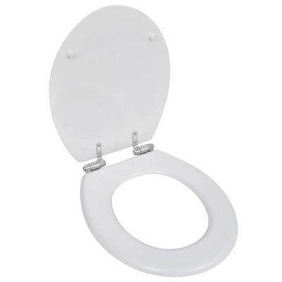 Toilet Seats with Soft Close Lids 2 pcs MDF White