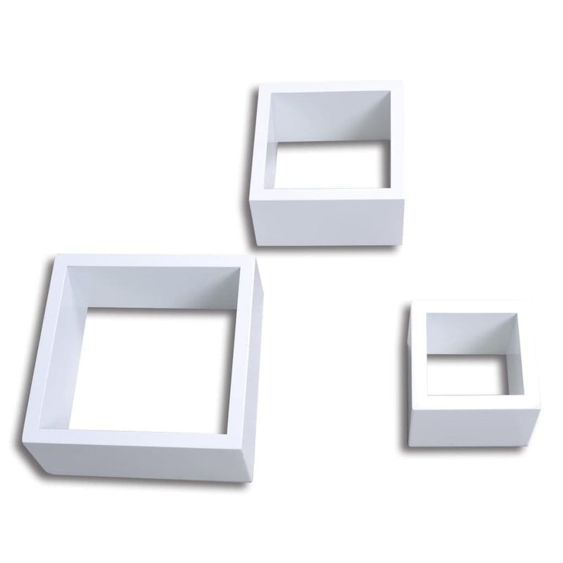 Wall Cube Shelves 6 pcs White