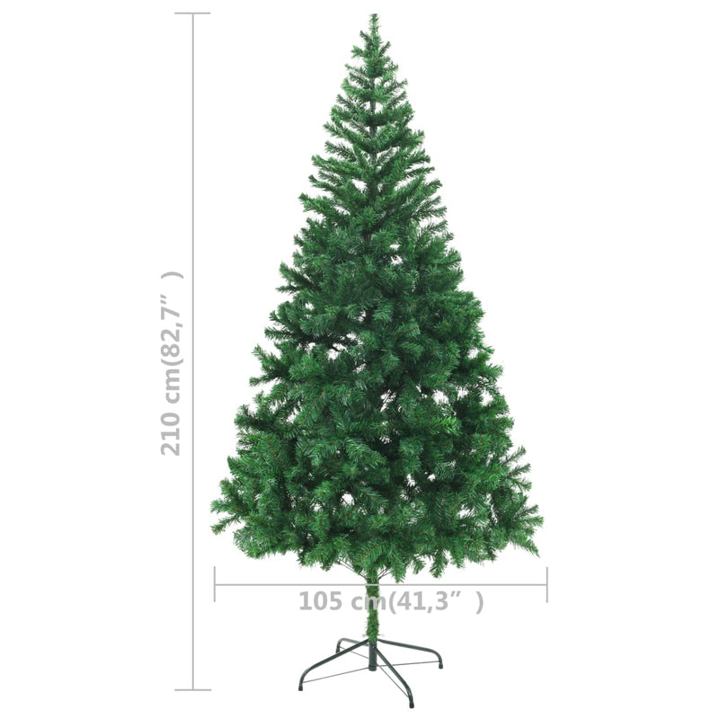 Artificial Christmas Tree with Steel Stand 210 cm 910 Branches